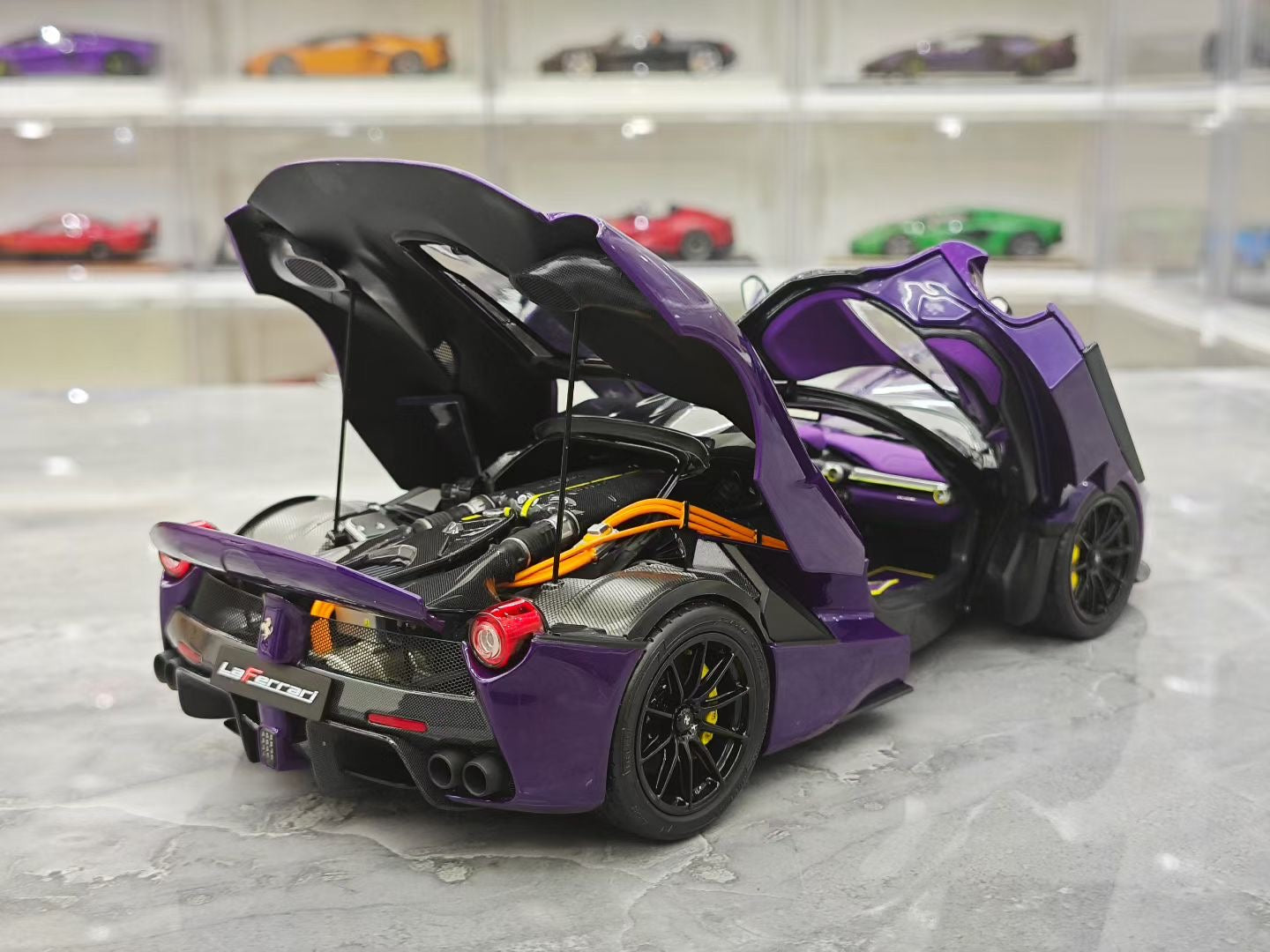 BBR 1/18 Ferrari LaFerrari Dubai Purple Alloy Full Open