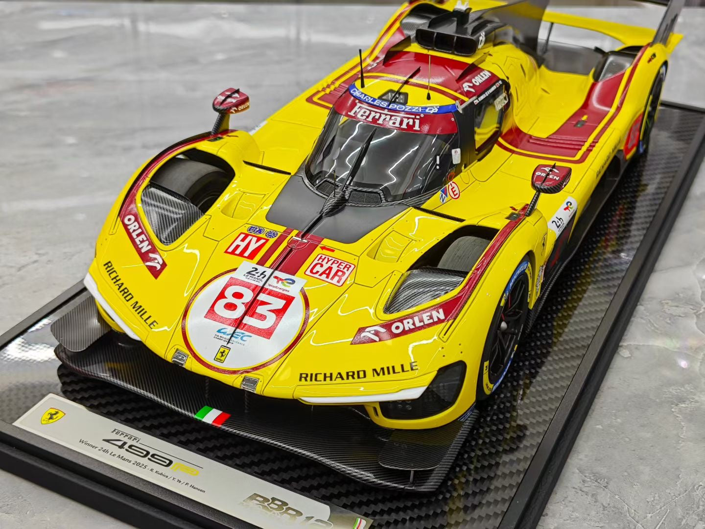 BBR 1/12 2025 Le Mans Victory Ferrari 499P No. 83, Ye Yifei