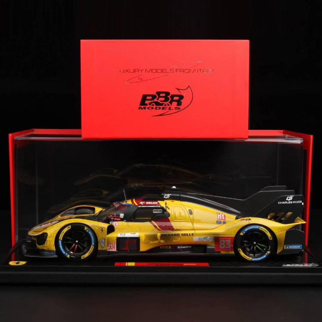 BBR 1/18 New Leather Sole Ferrari 499P Le Mans 2025 Car No. 83 Champion Ye Yifei