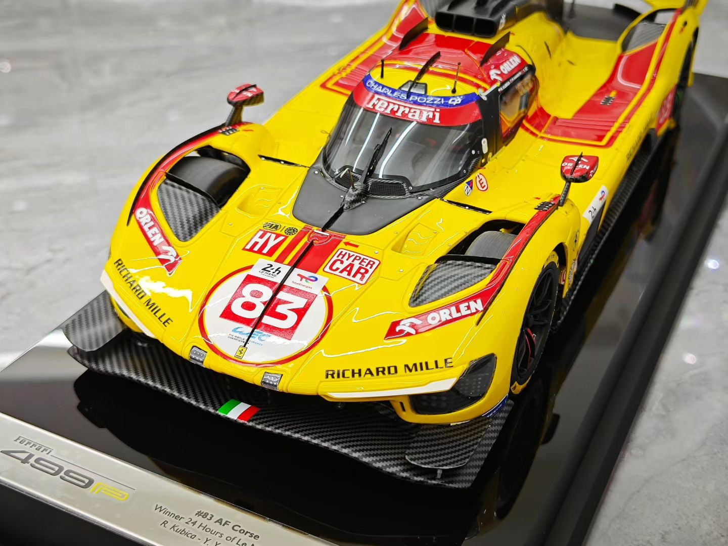 Amalgam 1/18 2025 Le Mans Ferrari 499 #83 Ye Yifei Racing Car