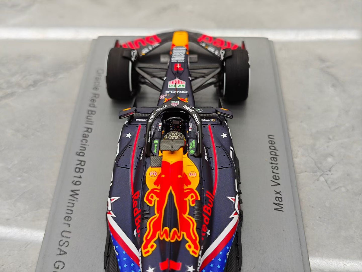 Spark 1:43 Red Bull RB19 (Verstappen) – 2023 US GP Special Livery (Winner)