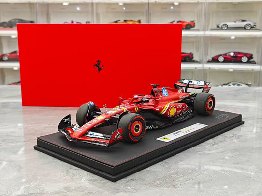 BBR 2024 Monaco GP SF-24 (Pole Position Version) Die-cast Model – Leclerc F1 (1:18 Scale)