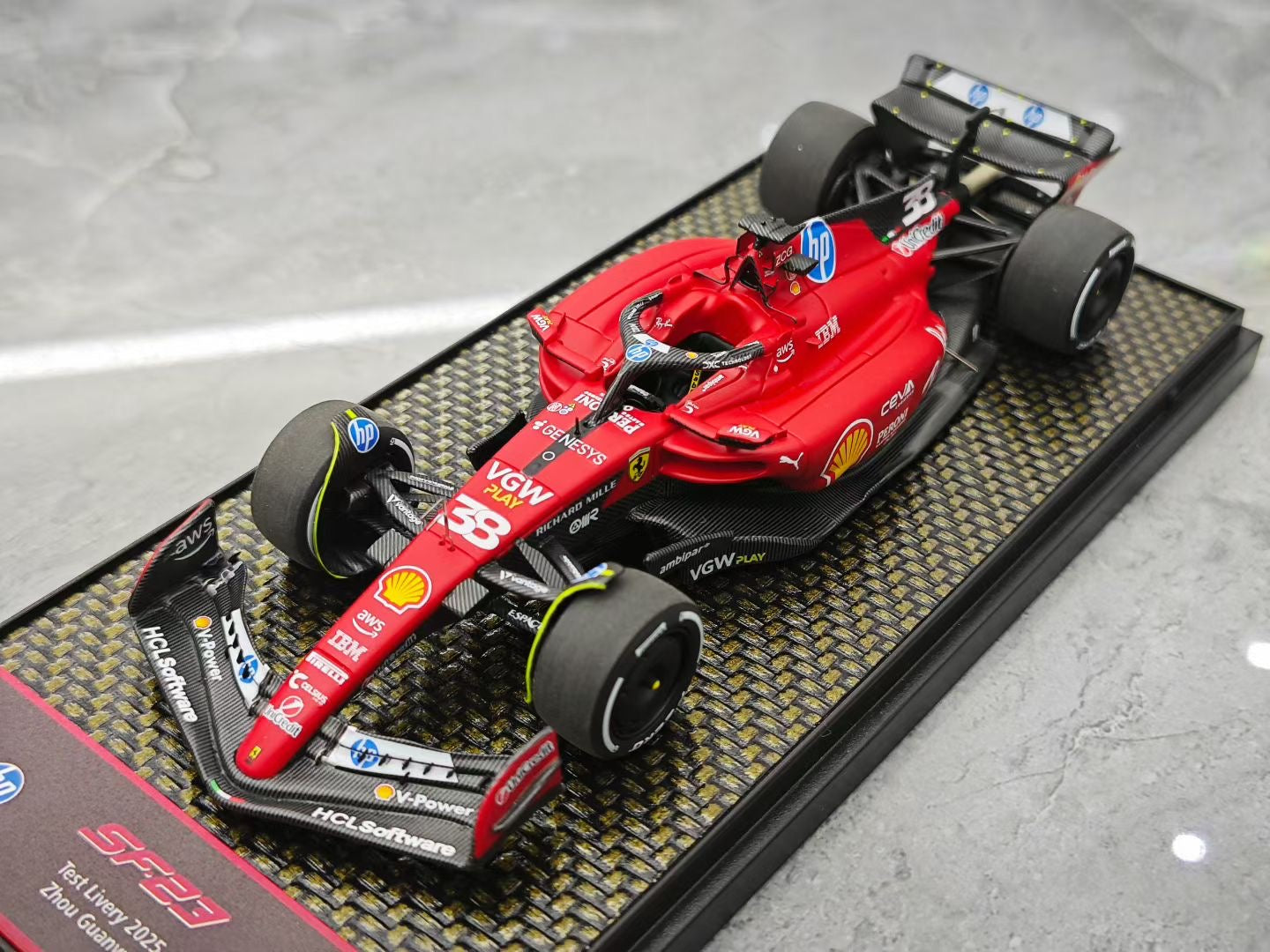 BBR 1/43 2025 Ferrari SF23 Zhou Guanyu Test Version F1