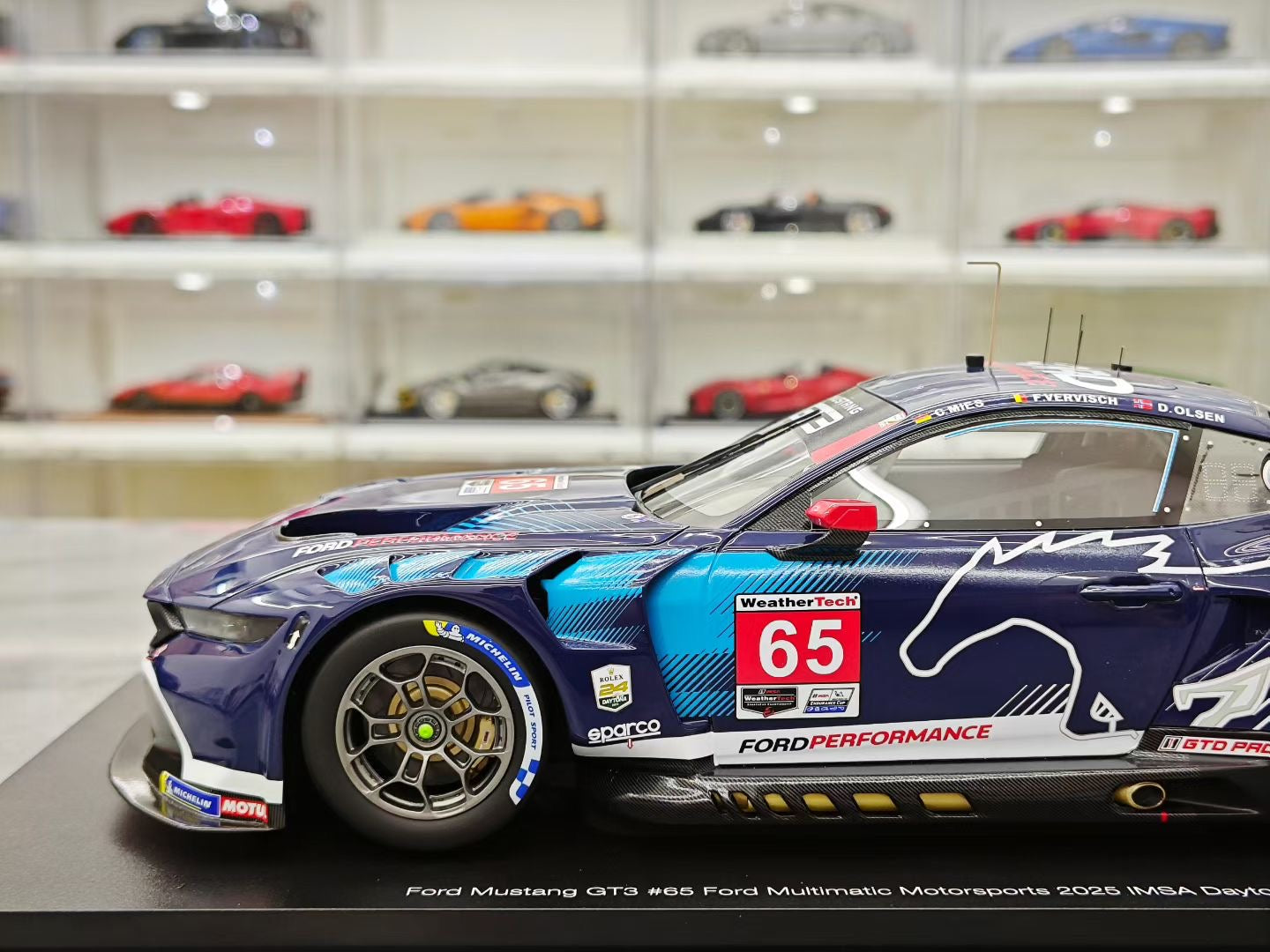 Topspeed 1/18 2025 Le Mans Ford Mustang GT3 #65 Diecast Model Car