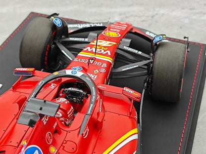 BBR 2024 Monaco GP SF-24 (Pole Position Version) Die-cast Model – Leclerc F1 (1:18 Scale)