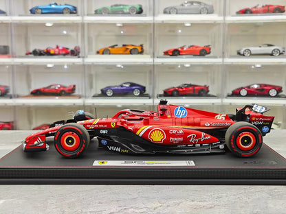 BBR 2024 Monaco GP SF-24 (Pole Position Version) Die-cast Model – Leclerc F1 (1:18 Scale)