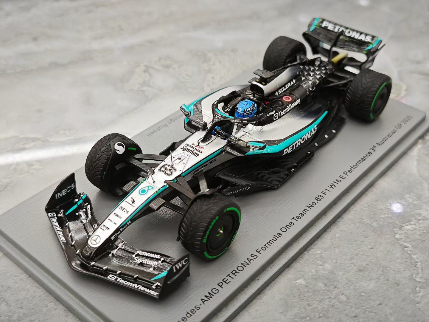 Spark 1/43 2025 Australian Grand Prix Mercedes W16 Russell F1
