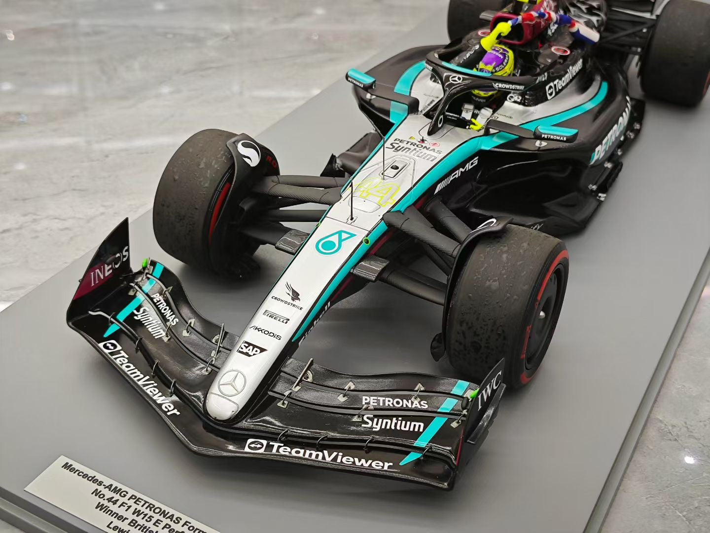 Spark 1/12 2024 British Grand Prix Victory, Mercedes Team, Hamilton, F1