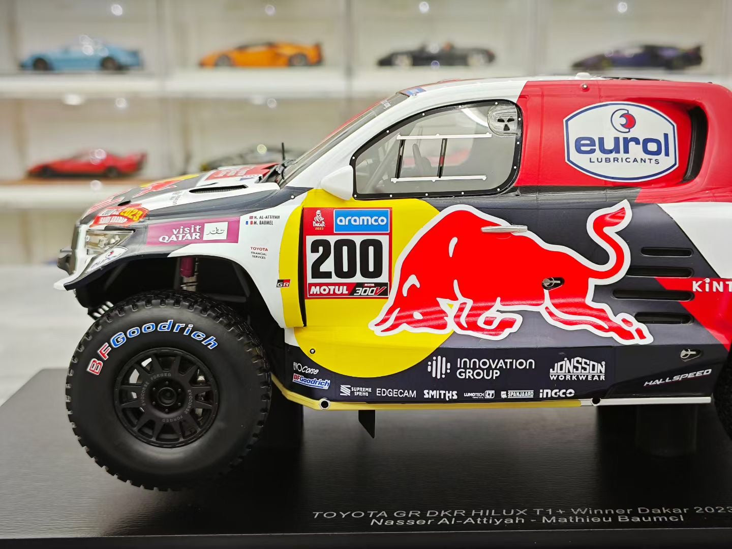 Spark 1/18 2023 Dakar Rally Victory Toyota HILUX No. 200