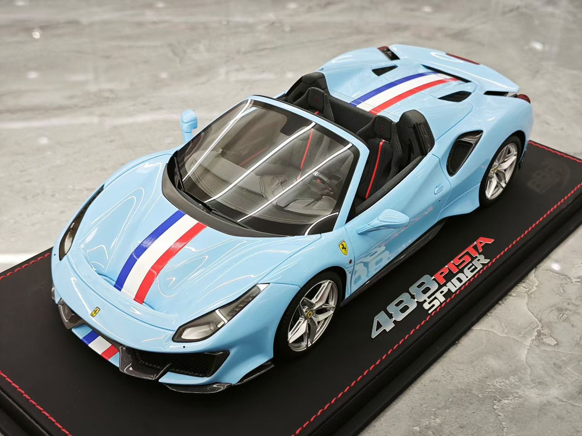 BBR Ferrari 488 Pista Spider (Convertible) – 1:18 scale resin model –