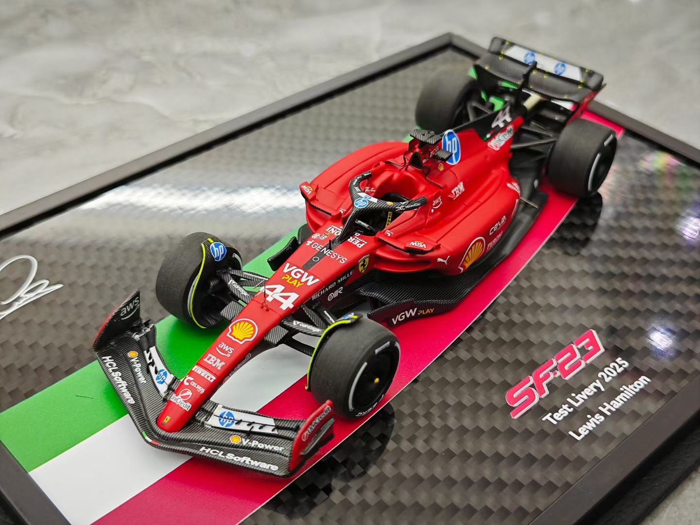 BBR 1/43 2025 Ferrari SF23 Hamilton F1 Debut Test Car