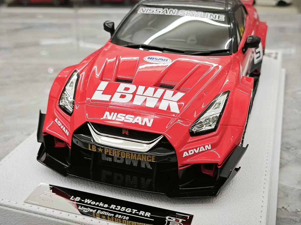 BBA Model 1:18 Scale Nissan GT-R (R35) LB-Silhouette Works GT-RR