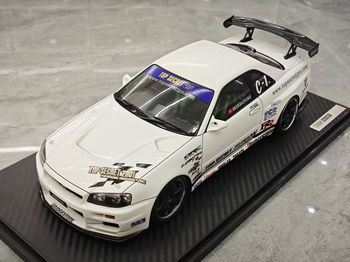 IG 1/18 Nissan GTR BN R34 Resin Car Model