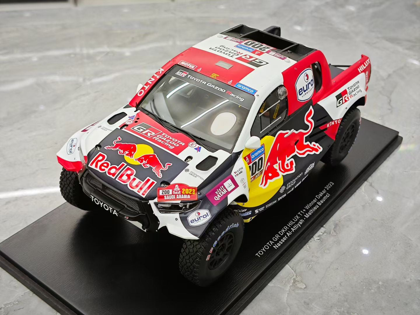 Spark 1/18 2023 Dakar Rally Victory Toyota HILUX No. 200