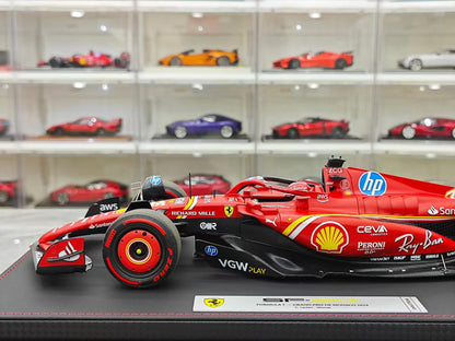 BBR 2024 Monaco GP SF-24 (Pole Position Version) Die-cast Model – Leclerc F1 (1:18 Scale)