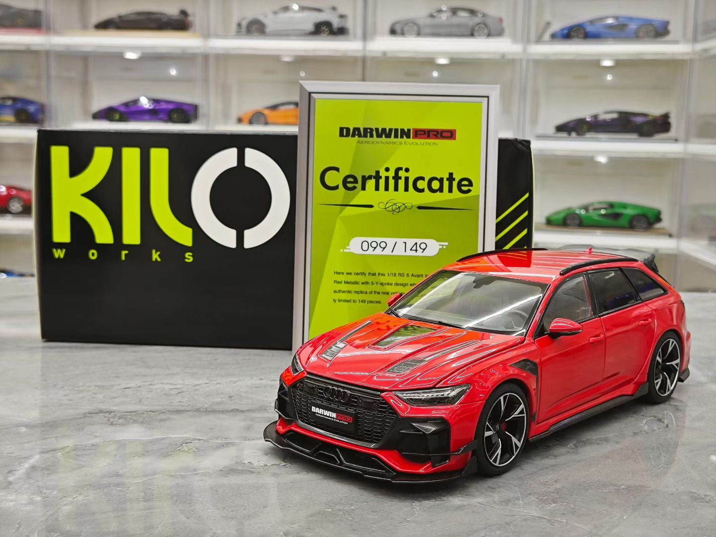 KiloWorks 1/18 Audi RS6 DarwinPRO Alloy