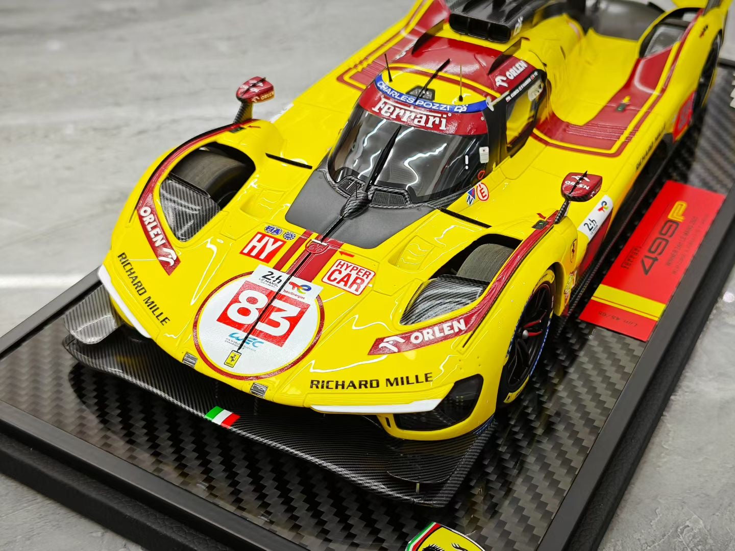 BBR 1/18 2025 Le Mans Victory Ferrari 499 LE No. 83 Ye Yifei