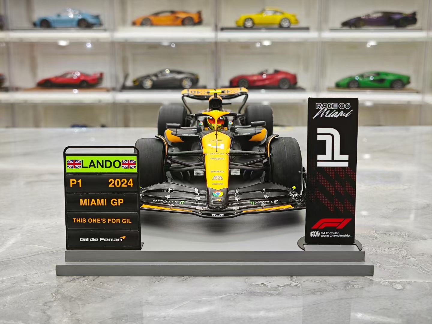 Spark 1/18 2024 Miami Grand Prix McLaren MCL38 Norris's first F1 title