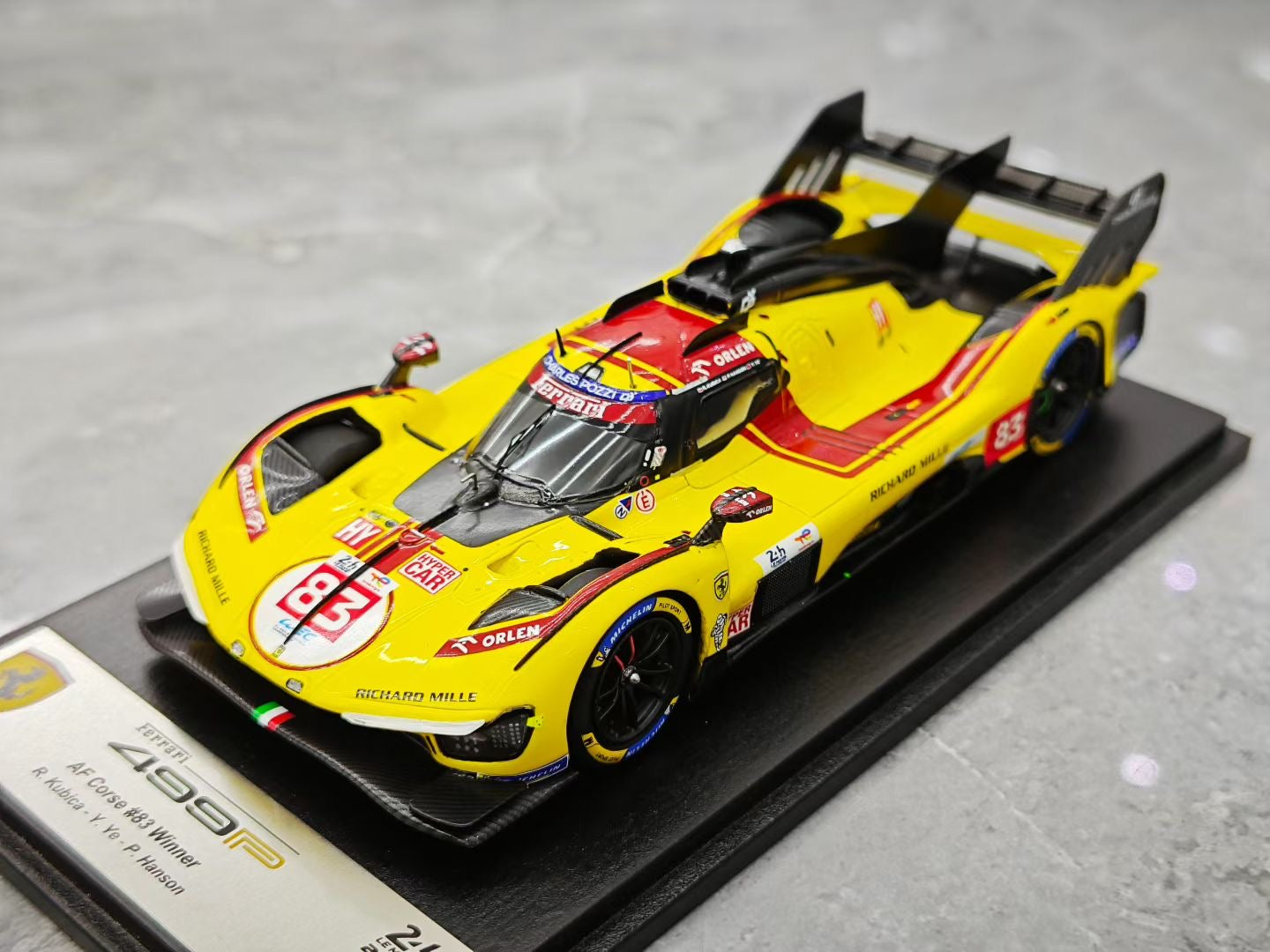 Looksmart 1/43 2025 Le Mans Victory Ferrari 499P Ye Yifei