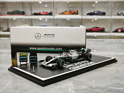 Spark 1:43 scale Mercedes W10 (2019 US Grand Prix, Hamilton) –