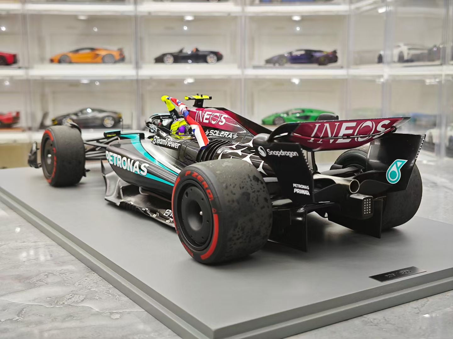 Spark 1/12 2024 British Grand Prix Victory, Mercedes Team, Hamilton, F1