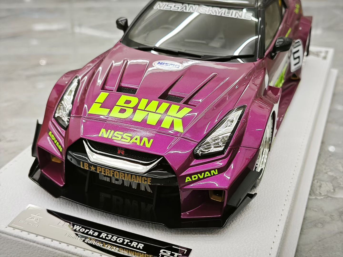 BBA Model 1:18 Scale Nissan GT-R (R35) LB-Silhouette Works GT-RR