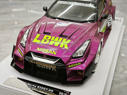 BBA Model 1:18 Scale Nissan GT-R (R35) LB-Silhouette Works GT-RR