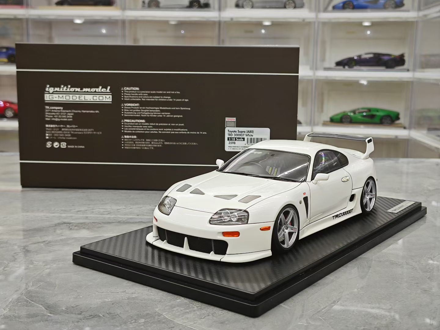 IG 1/18 Toyota Supra A80 TRD 3000GT JDM Resin Model