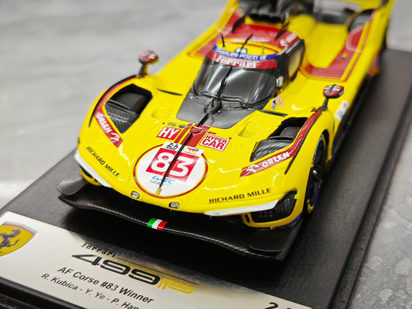 Looksmart 1/43 2025 Le Mans Victory Ferrari 499P Ye Yifei
