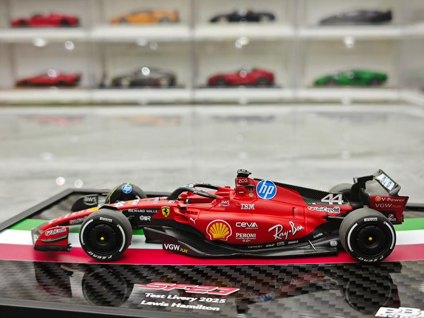 BBR 1/43 2025 Ferrari SF23 Hamilton F1 Debut Test Car
