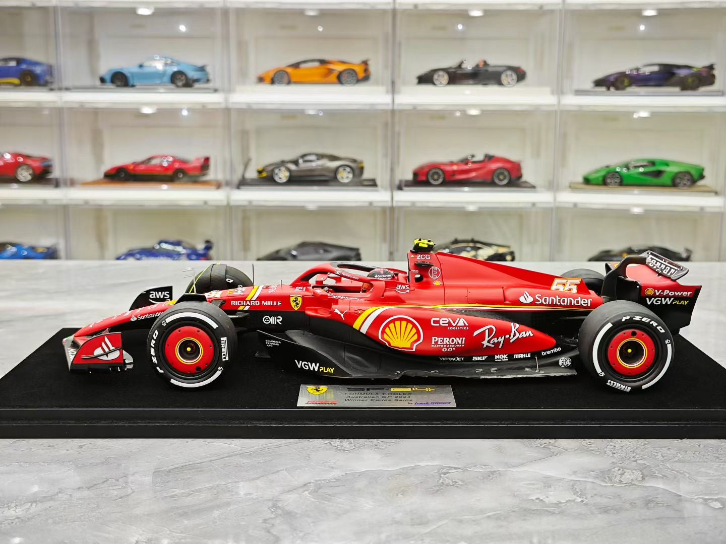 Looksmart 1/18 2024 Australian Grand Prix SF24 Sainz F1