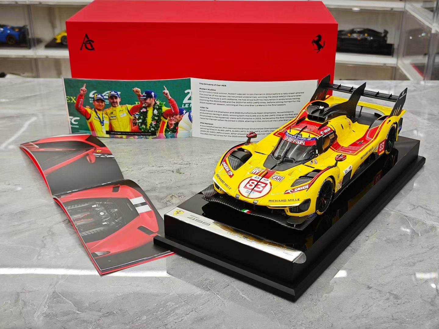 Amalgam 1/18 2025 Le Mans Ferrari 499 #83 Ye Yifei Racing Car