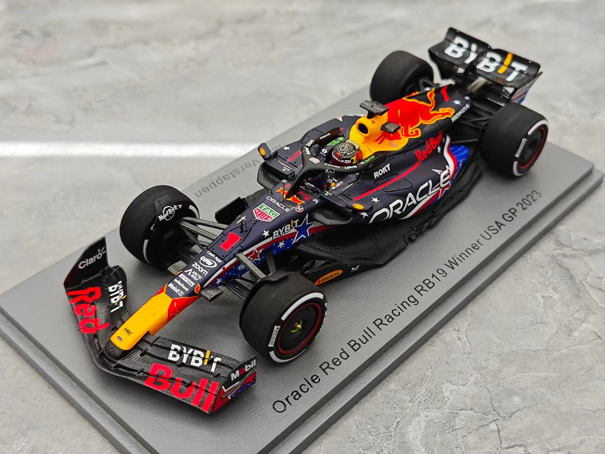 Spark 1:43 Red Bull RB19 (Verstappen) – 2023 US GP Special Livery (Winner)