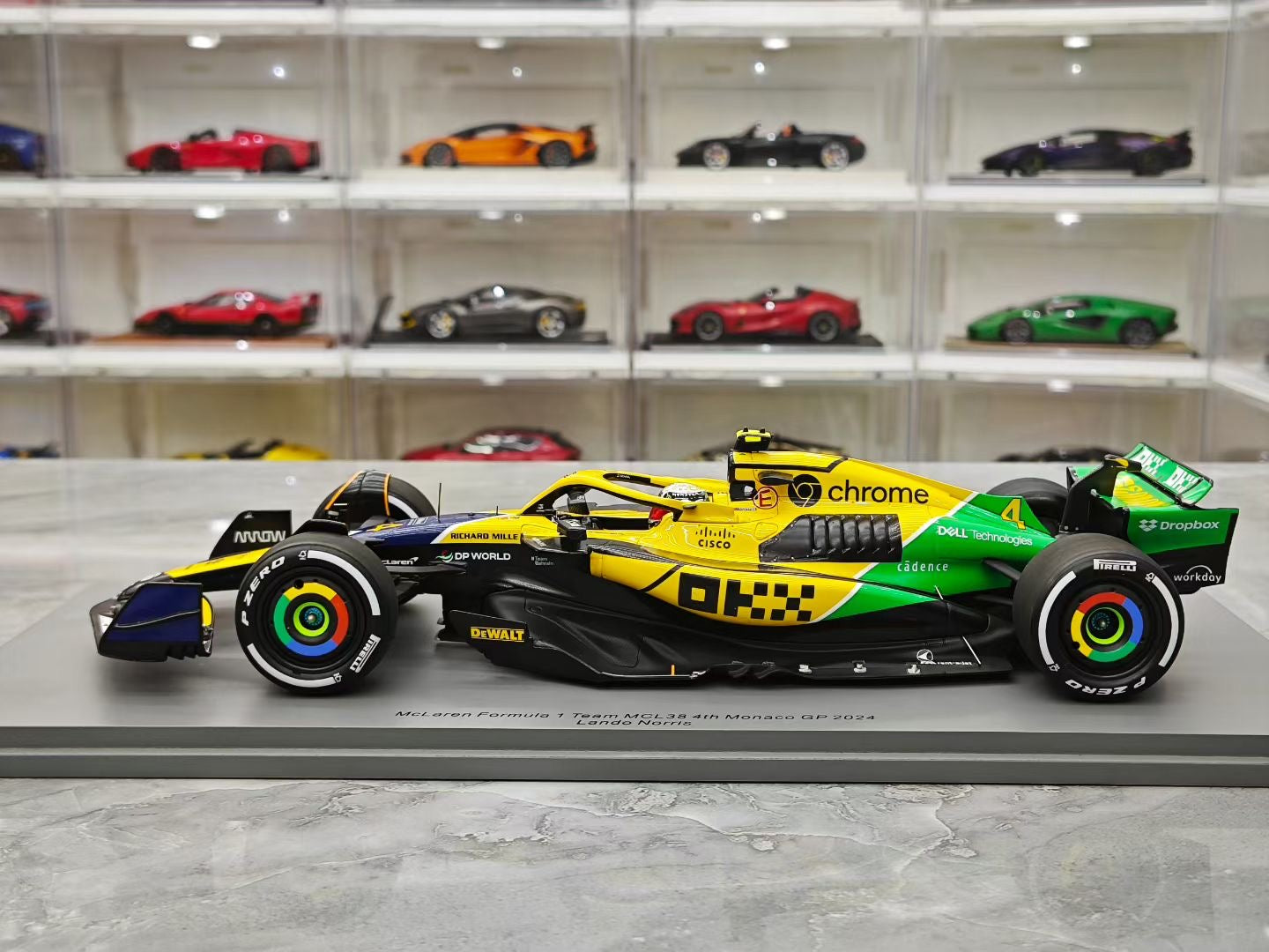 Spark 1/18 2024 Monaco Grand Prix McLaren MCL38 Norris F1