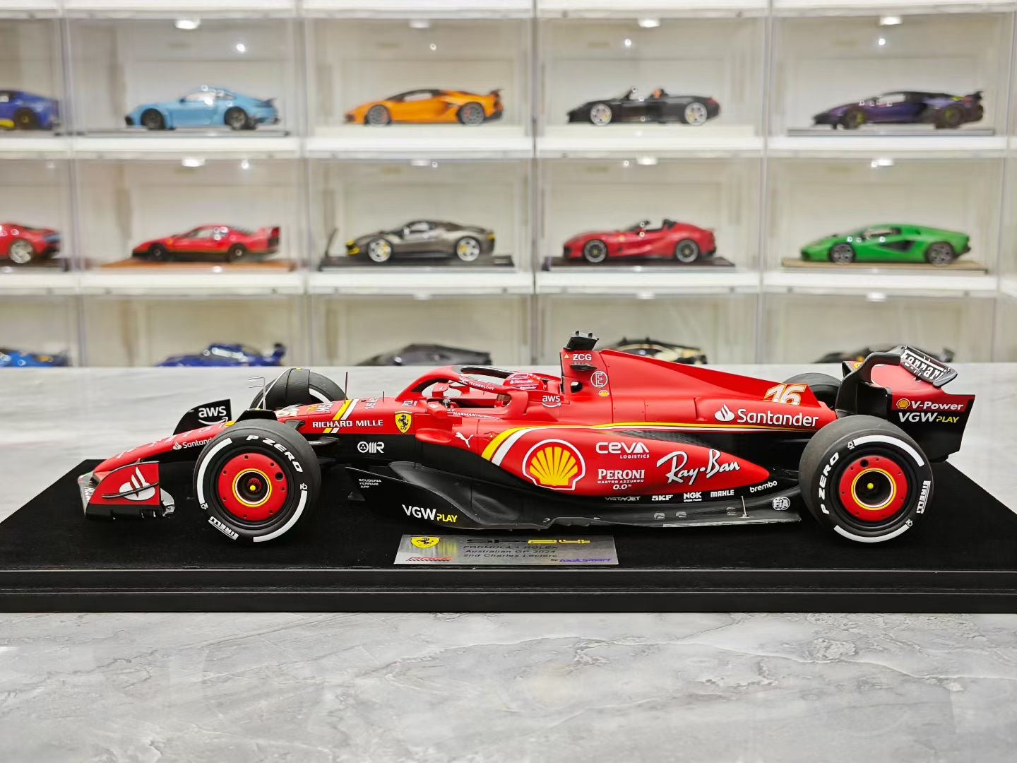 Looksmart 1/18 2024 Australian Grand Prix SF24 Leclerc F1