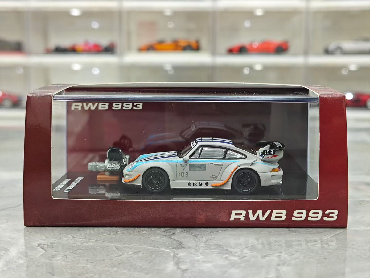 MOTORHELIX Porsche RWB 993 Widebody Die-cast Model (1:64 Scale)