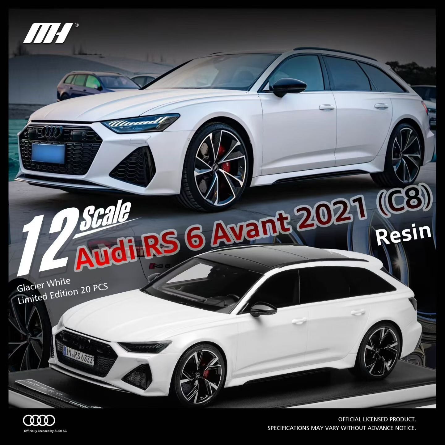 MOTORHELIX 1/12 Audi RS6 Avant 2021 (C8) resin car model