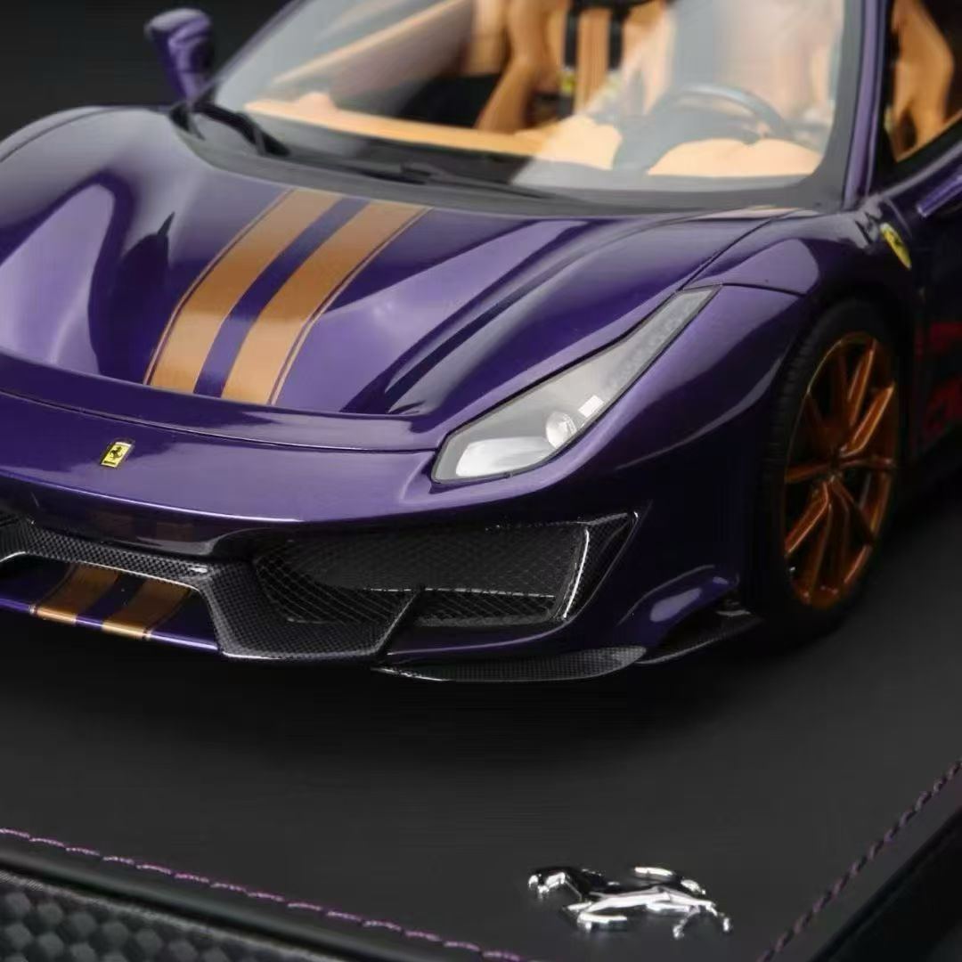 BBR First Pre-Order 1/43 Ferrari 488 Pista Viola ai Humad Metallic Purple