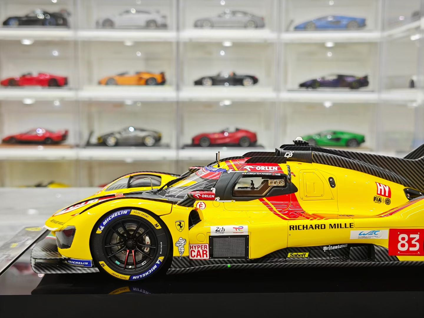 Amalgam 1/18 2025 Le Mans Ferrari 499 #83 Ye Yifei Racing Car