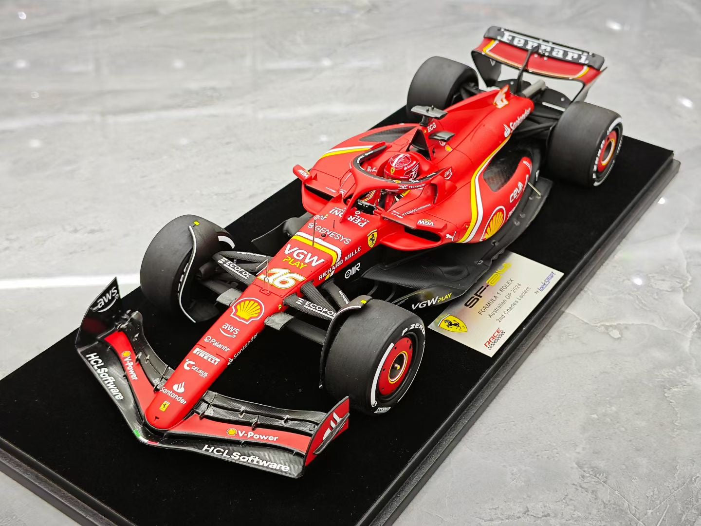 Looksmart 1/18 2024 Australian Grand Prix SF24 Leclerc F1