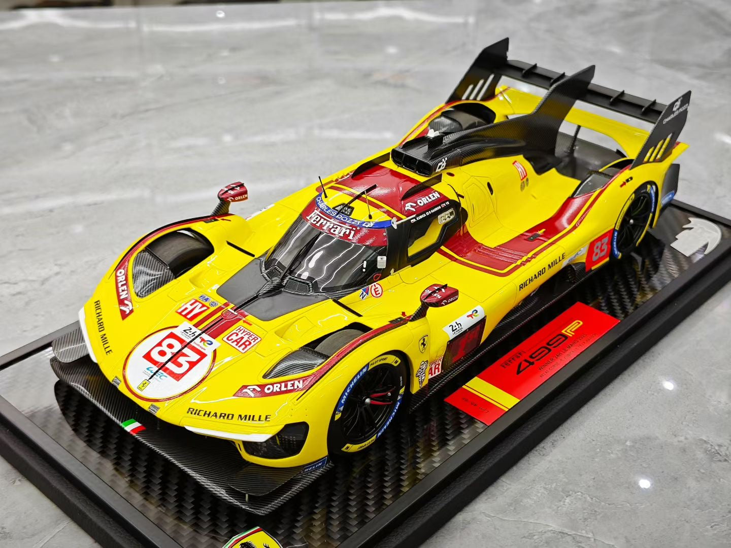 BBR 1/18 2025 Le Mans Victory Ferrari 499 LE No. 83 Ye Yifei