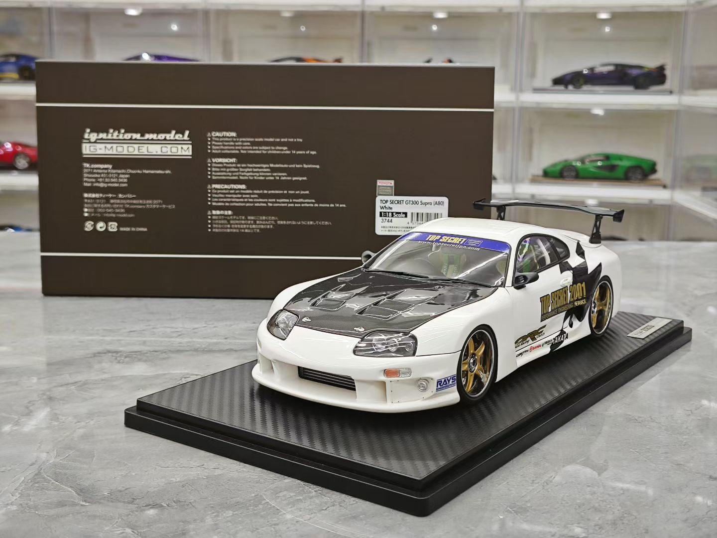 IG 1/18 Toyota Supra A80 TRD 3000GT JDM Resin Model