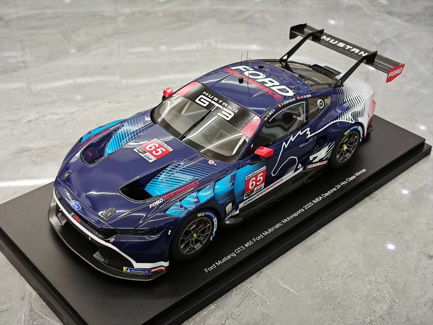 Topspeed 1/18 2025 Le Mans Ford Mustang GT3 #65 Diecast Model Car