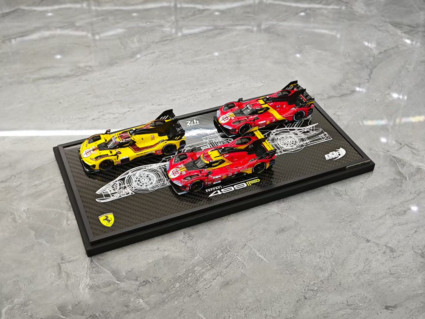 BBR 2023-2024-2025 Le Mans Ferrari 499P Three-Car Set 1:43