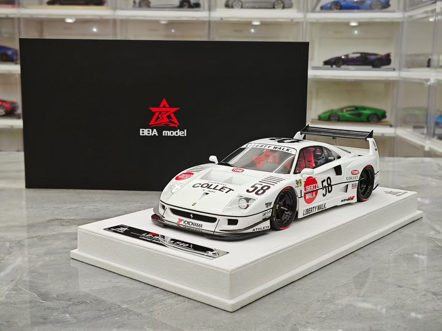 BBA Model 1/18 F40 LB widebody modification