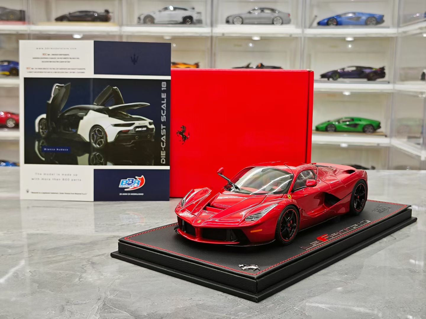 BBR 1/18 Ferrari Alloy LaFerrari in Hamilton Red - Model Car