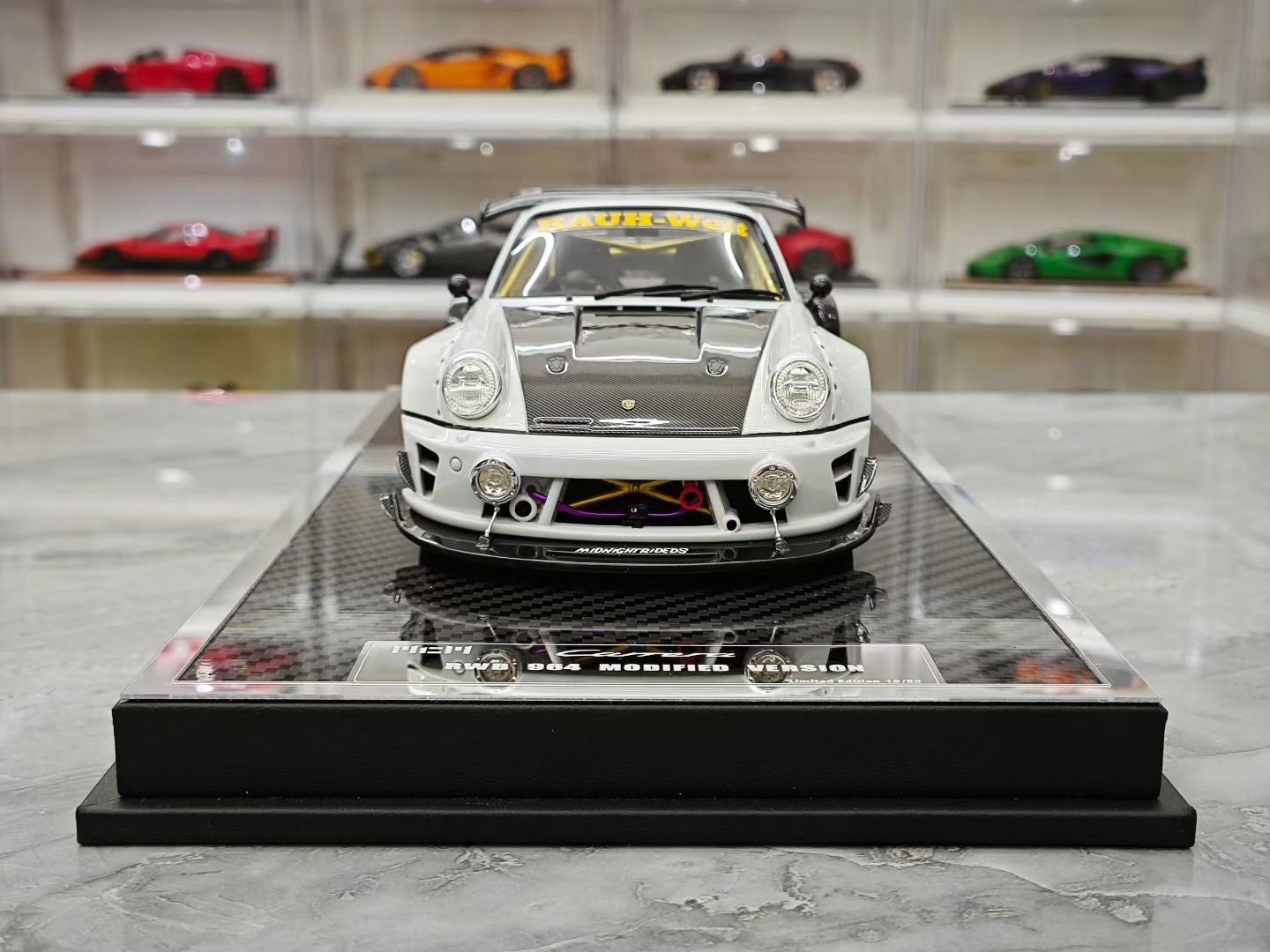 MCM 1/18 heavily modified Porsche 964 RWB widebody