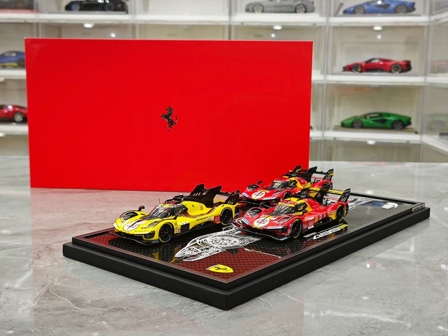BBR 1/43 2023-2024-2025 Le Mans Ferrari 499P Three-Car Set