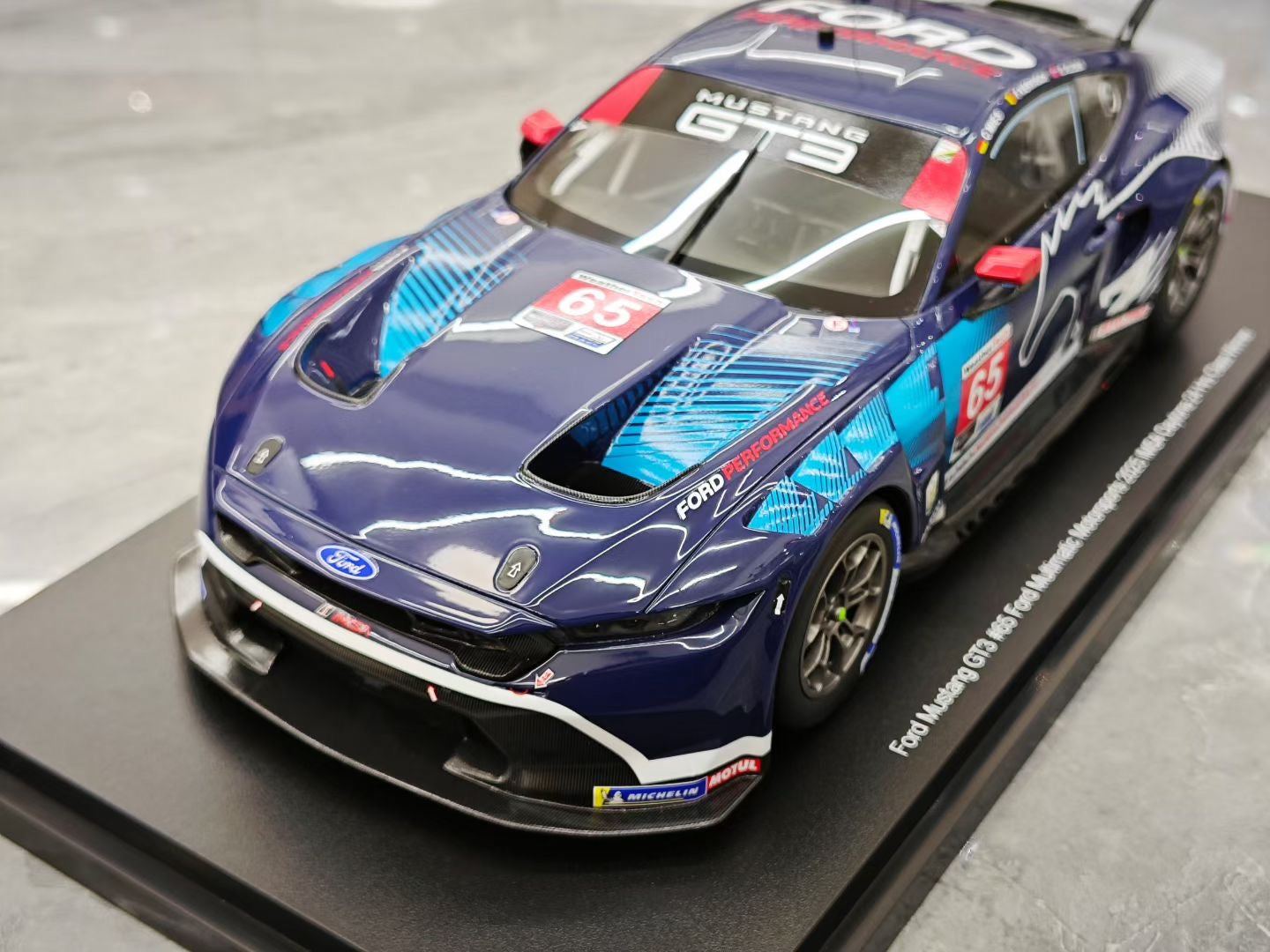 Topspeed 1/18 2025 Le Mans Ford Mustang GT3 #65 Diecast Model Car