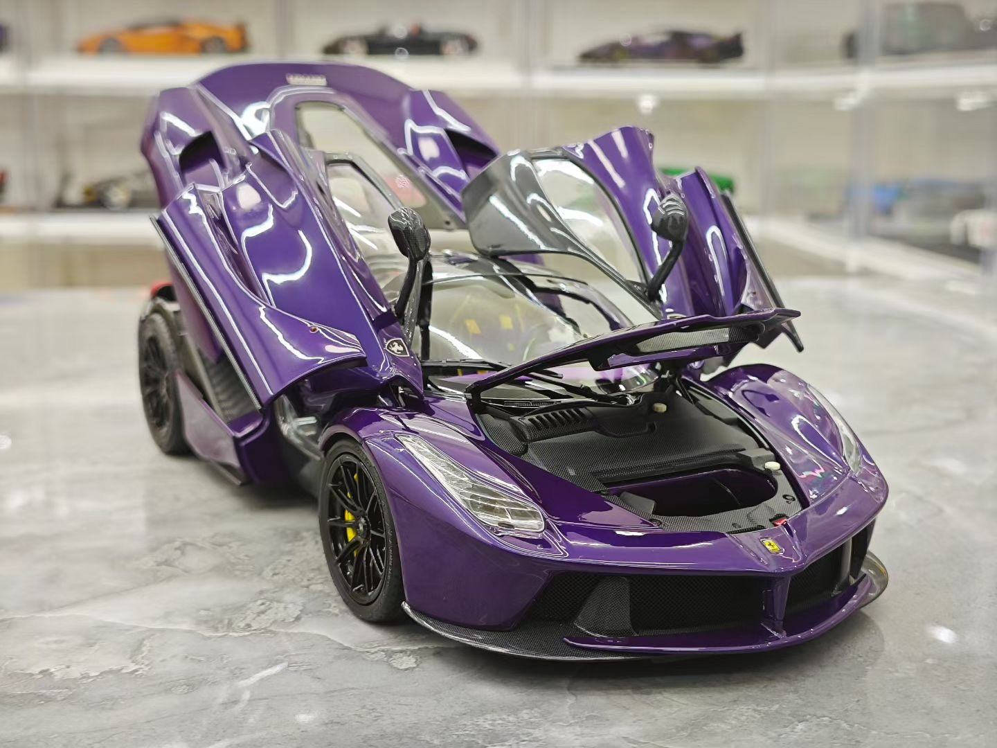 BBR 1/18 Ferrari LaFerrari Dubai Purple Alloy Full Open